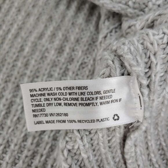 Mossimo Supply Co.Women's V- Neck Criss-Cross Back Pullover Sweater Gray Sz M - Picture 5 of 11